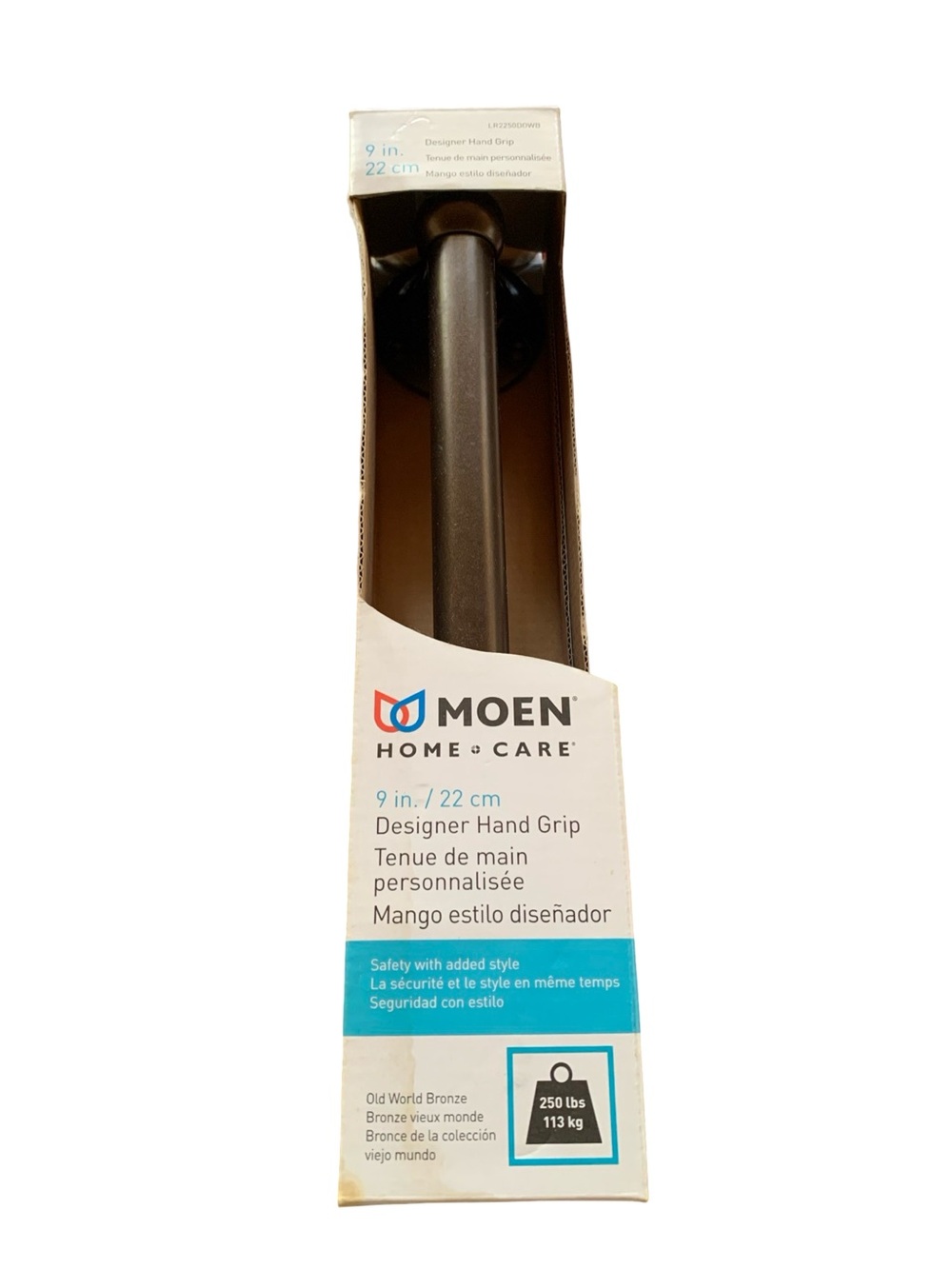 Moen‎ LR2250DOWB Home Care 9-Inch Designer Safety Hand Grip in Old World Bronze